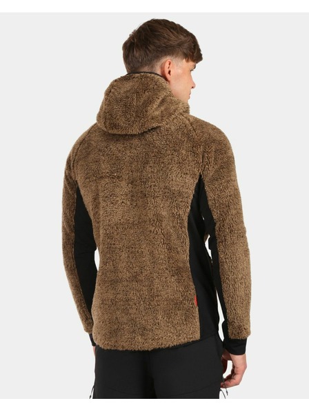 Kilpi Kilpi NORKA-M férfi bolyhos kapucnis polár pulóver Barna