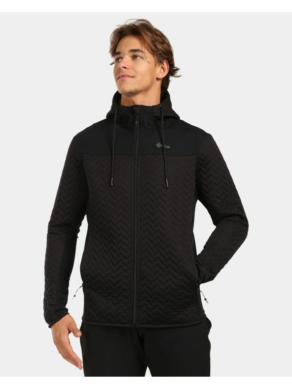 Kilpi Kilpi NEVIA-M férfi bélelt kapucnis polár pulóver Fekete