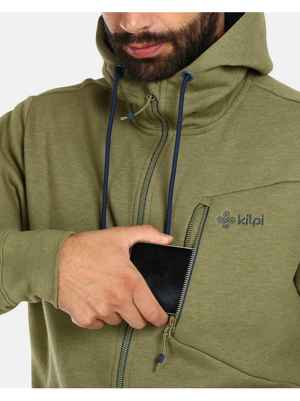 Kilpi Kilpi PREDA-M férfi pamut pulóver Zöld