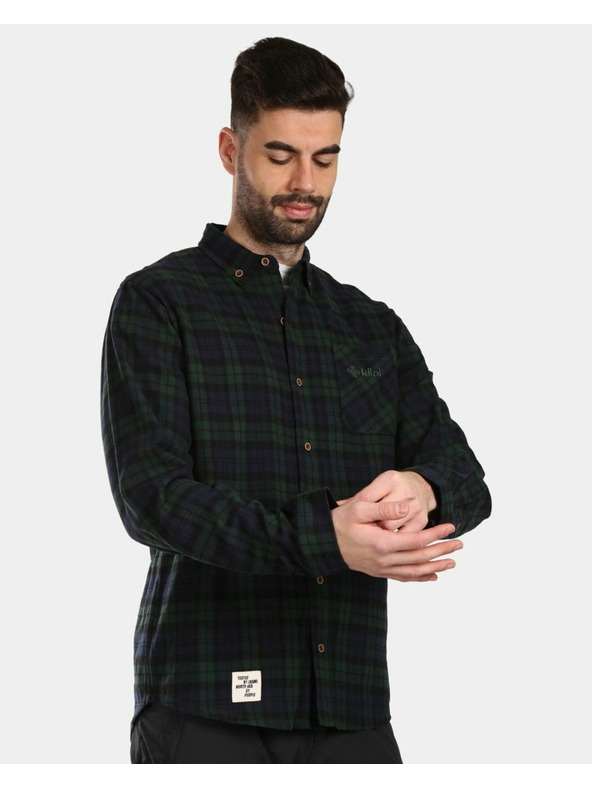 Kilpi Férfi sportos flanel ing Kilpi FLANNY-M Sötétzöld
