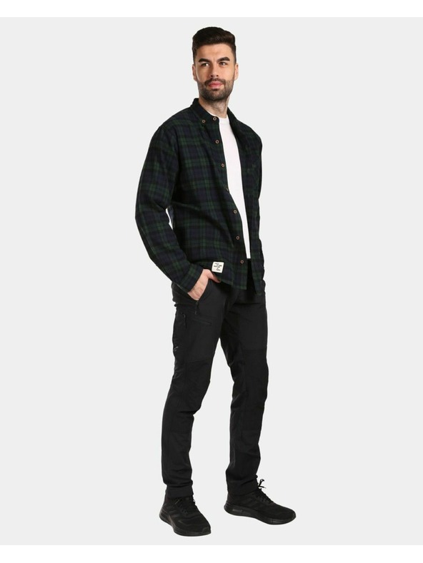 Kilpi Férfi sportos flanel ing Kilpi FLANNY-M Sötétzöld