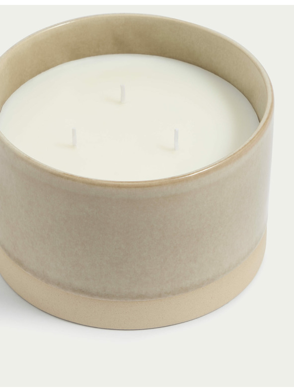 Marks & Spencer Slow Morning 3 kanócos gyertya Marks & Spencer bézs
