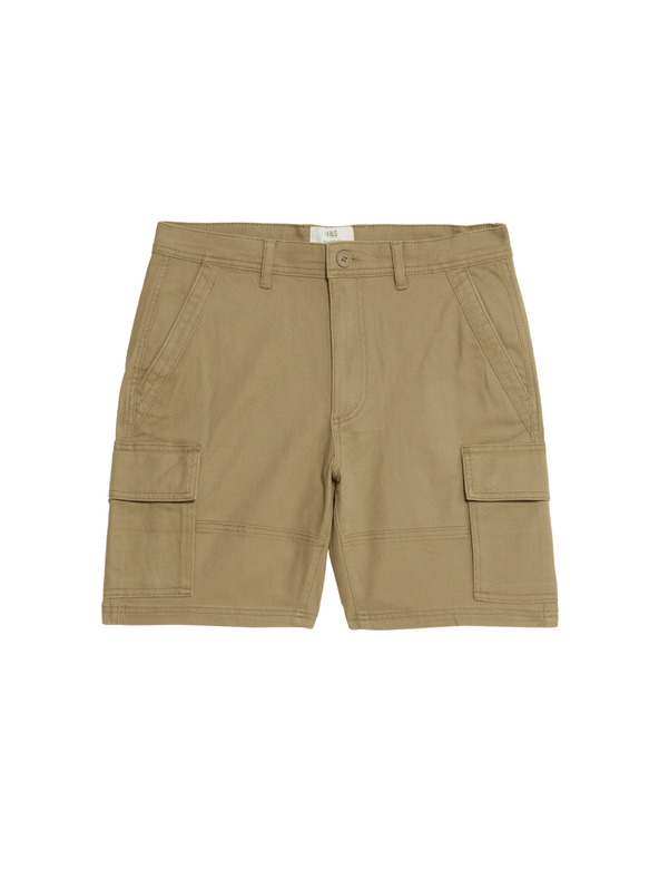 Marks & Spencer Rugalmas cargo rövidnadrág Marks & Spencer barna