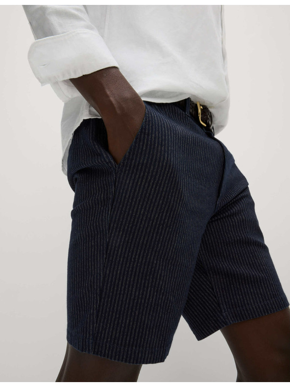 Marks & Spencer Chino rövidnadrág részben rugalmas derékkal Marks & Spencer sötétkék