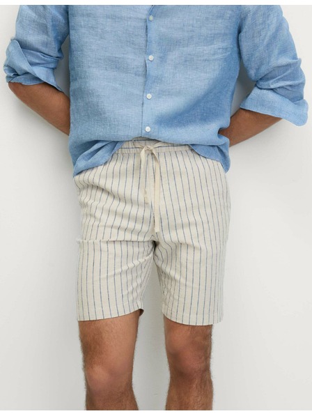 Marks & Spencer Len keverék rövidnadrág rugalmas derékkal Marks & Spencer bézs