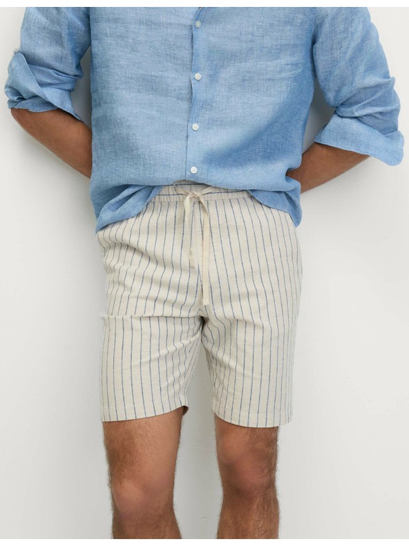 Marks & Spencer Len keverék rövidnadrág rugalmas derékkal Marks & Spencer bézs