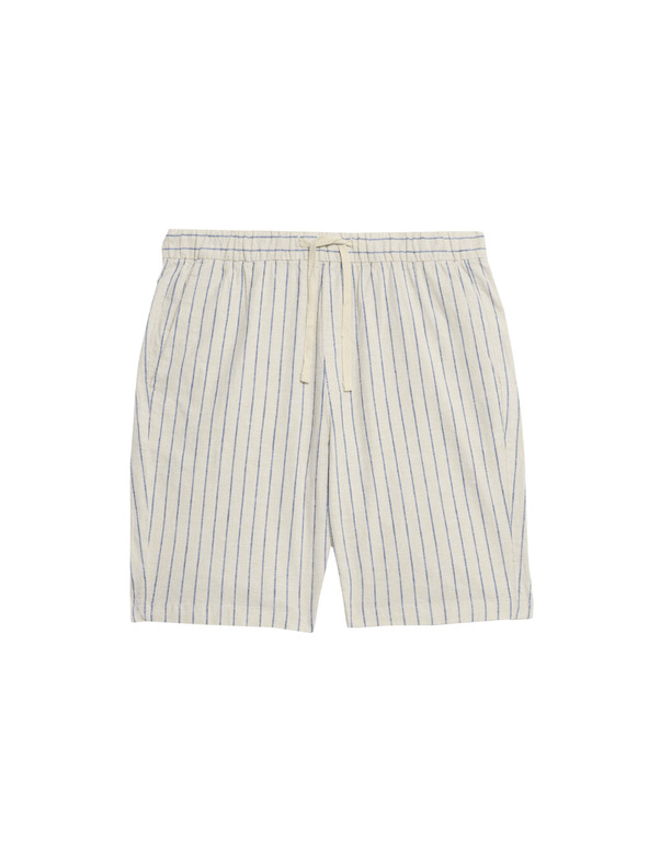 Marks & Spencer Len keverék rövidnadrág rugalmas derékkal Marks & Spencer bézs