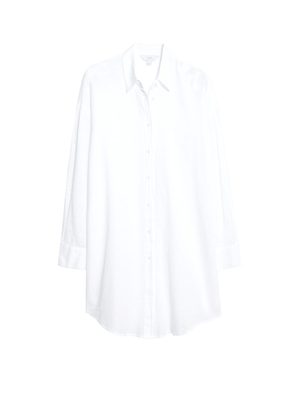 Marks & Spencer Strand ing 100% pamutból gallérral Marks & Spencer fehér