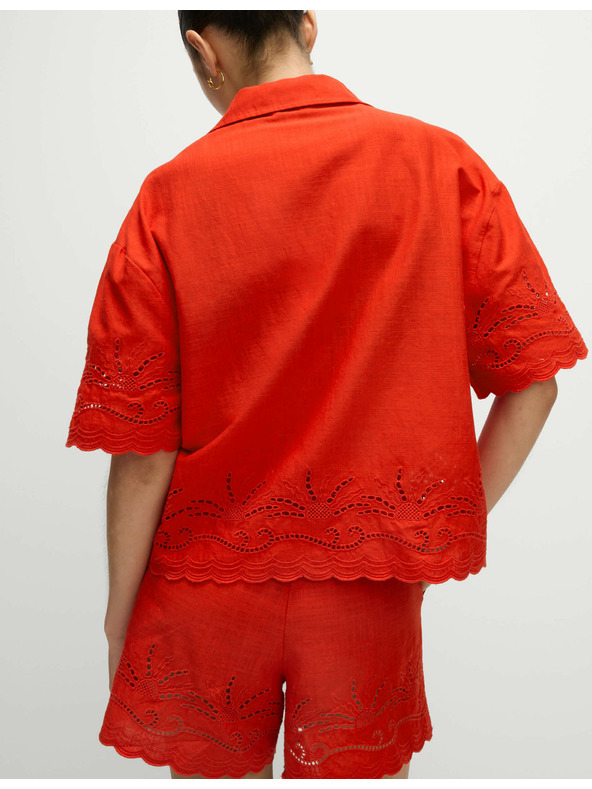 Marks & Spencer Strandrövidnadrág 100% pamutból kivágással Marks & Spencer piros