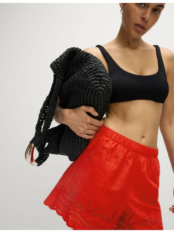 Marks & Spencer Strandrövidnadrág 100% pamutból kivágással Marks & Spencer piros