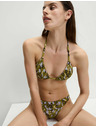 Marks & Spencer Bikinialsó ráncolt mintázattal, magasan vágott Marks & Spencer zöld