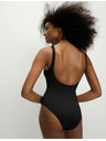 Marks & Spencer Texturált fürdőruha ovális dekoltázzsal Marks & Spencer fekete
