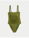 Marks & Spencer Hasformáló fürdőruha, párnázott, szögletes dekoltázzsal Marks & Spencer zöld