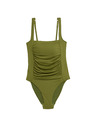 Marks & Spencer Hasformáló fürdőruha, párnázott, szögletes dekoltázzsal Marks & Spencer zöld