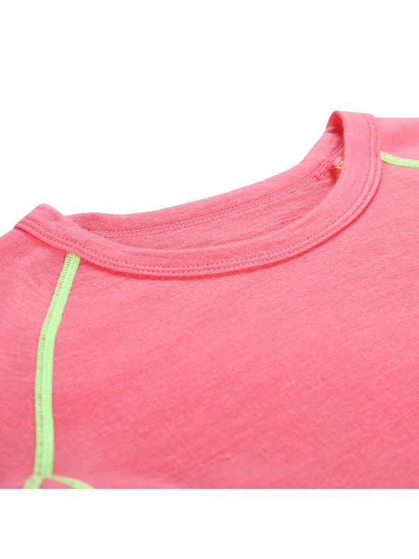 ALPINE PRO ALPINE PRO MERENO gyermek merino gyapjú póló camellia rose