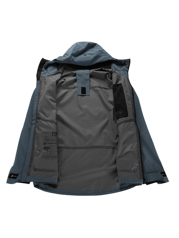 ALPINE PRO Férfi vízálló kabát ptx membránnal ALPINE PRO ZARR sötét pala
