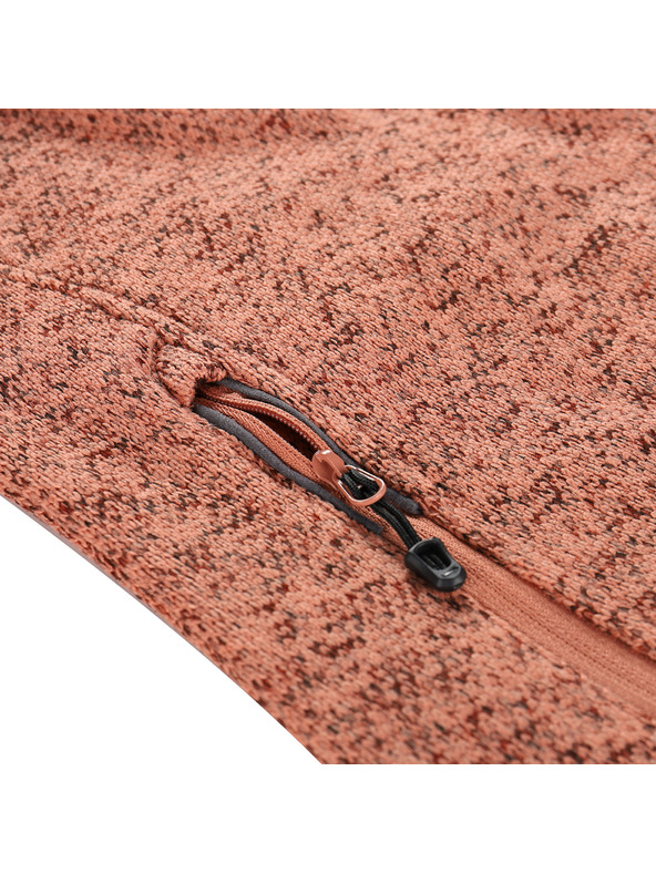 ALPINE PRO Női meleg cipzáras pulóver ALPINE PRO ZEGA 2 rőt narancs