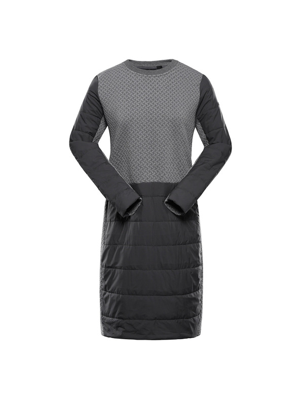 ALPINE PRO Női meleg béléses ruha hi-therm ALPINE PRO OLWA sötét igaz szürke