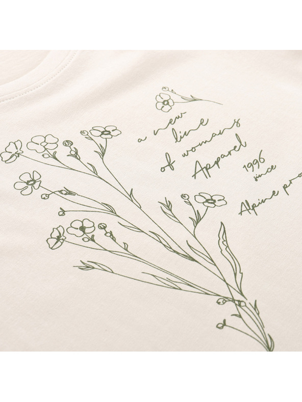 ALPINE PRO Női póló organikus pamutból ALPINE PRO TERMESA 3 moonbeam varianta pb