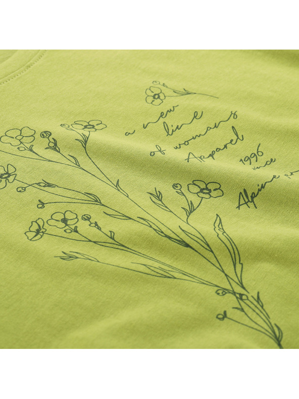 ALPINE PRO Női organikus pamut póló ALPINE PRO TERMESA 3 green oasis varianta pb