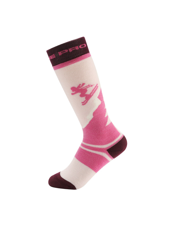 ALPINE PRO Gyerek sízokni merino gyapjúból ALPINE PRO SKYRO világos levendula