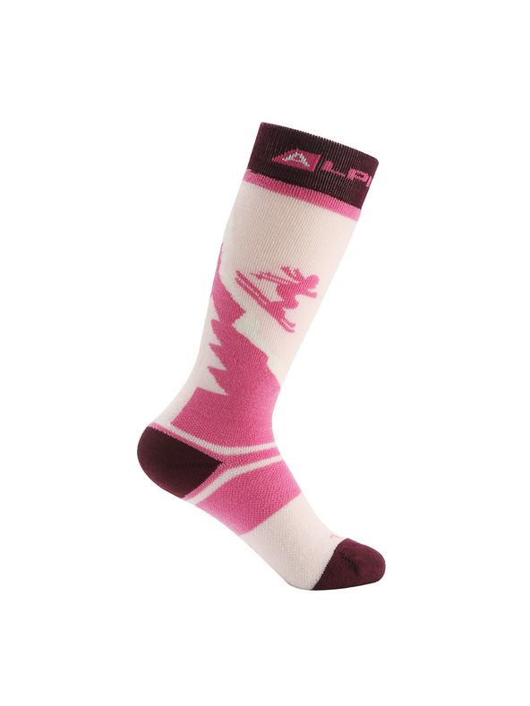 ALPINE PRO Gyerek sízokni merino gyapjúból ALPINE PRO SKYRO világos levendula