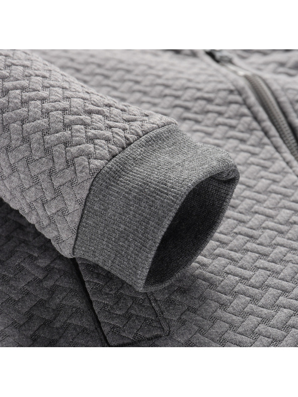 ALPINE PRO Gyerek melírozott kapucnis pulóver ALPINE PRO LELO sötétszürke