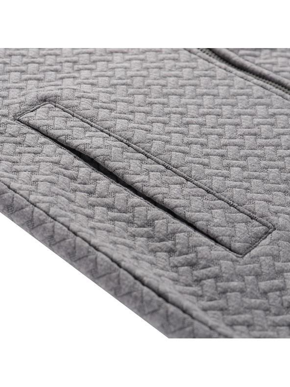 ALPINE PRO Gyerek melírozott kapucnis pulóver ALPINE PRO LELO sötétszürke