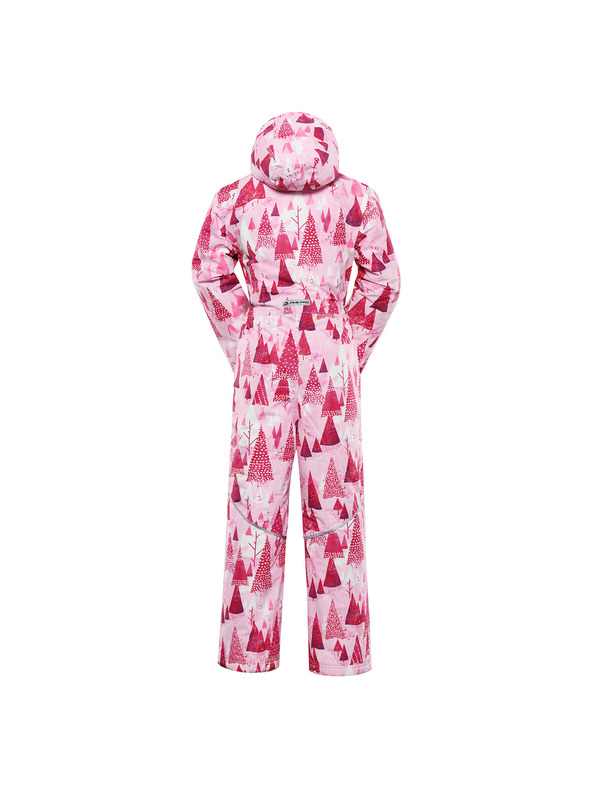 ALPINE PRO Gyerek overall PTX Snow membránnal ALPINE PRO KIREMO neon knockout pink változat