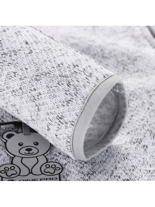 ALPINE PRO Gyerek meleg cipzáras pulóver ALPINE PRO ZEGO 2 fehér