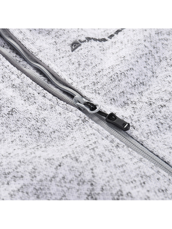 ALPINE PRO Gyerek meleg cipzáras pulóver ALPINE PRO ZEGO 2 fehér