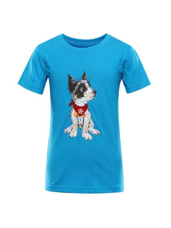 ALPINE PRO Gyerek organikus pamut póló ALPINE PRO ECOMO 3 neon atomkék változat pb