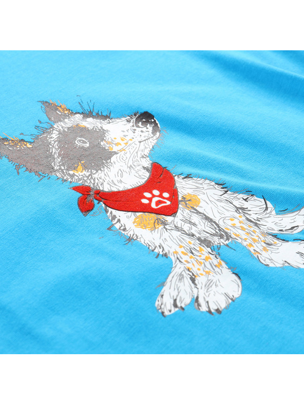 ALPINE PRO Gyerek organikus pamut póló ALPINE PRO ECOMO 3 neon atomkék változat pb