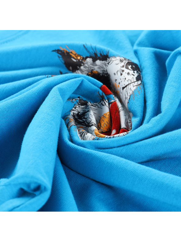 ALPINE PRO Gyerek organikus pamut póló ALPINE PRO ECOMO 3 neon atomkék változat pb