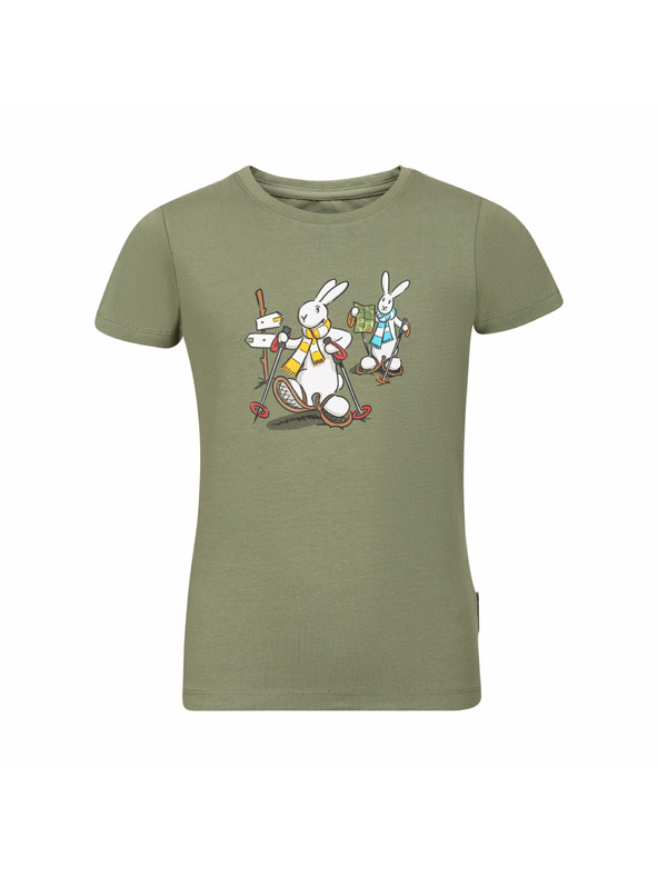 ALPINE PRO Gyerek pamut póló bob és bobek ALPINE PRO BOBBO olajzöld