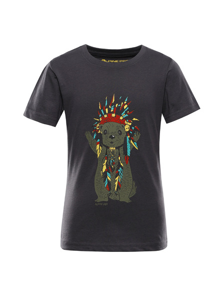 ALPINE PRO Gyerek organikus pamut póló ALPINE PRO ECOMO 3 obszidián változat pa