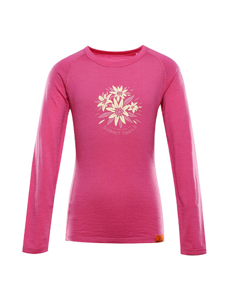 ALPINE PRO Gyerek merino póló ALPINE PRO MERENO fukszia fedora variáns pb