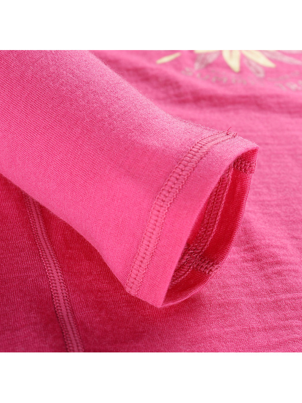 ALPINE PRO Gyerek merino póló ALPINE PRO MERENO fukszia fedora variáns pb