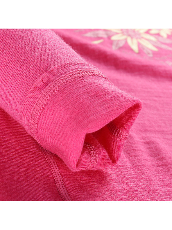 ALPINE PRO Gyerek merino póló ALPINE PRO MERENO fukszia fedora variáns pb