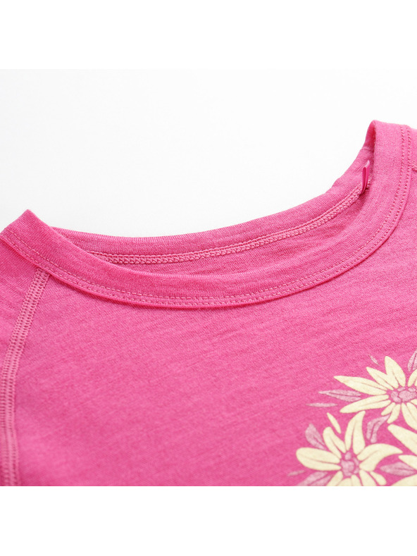 ALPINE PRO Gyerek merino póló ALPINE PRO MERENO fukszia fedora variáns pb