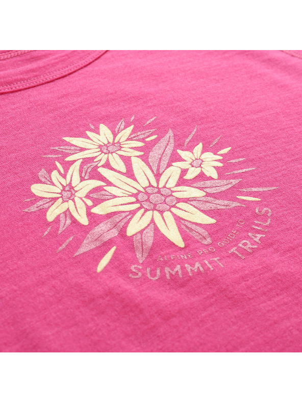 ALPINE PRO Gyerek merino póló ALPINE PRO MERENO fukszia fedora variáns pb