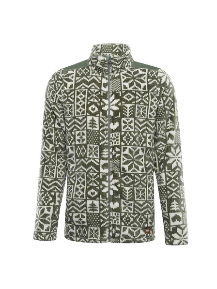 ALPINE PRO Férfi polár pulóver supratherm béléssel ALPINE PRO EFLIN olajzöld pa verzió