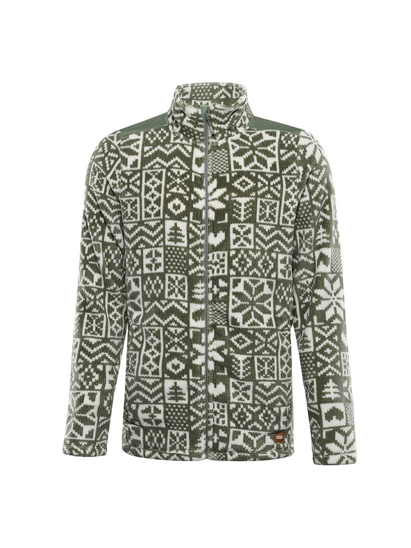 ALPINE PRO Férfi polár pulóver supratherm béléssel ALPINE PRO EFLIN olajzöld pa verzió