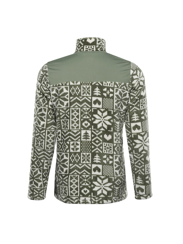 ALPINE PRO Férfi polár pulóver supratherm béléssel ALPINE PRO EFLIN olajzöld pa verzió