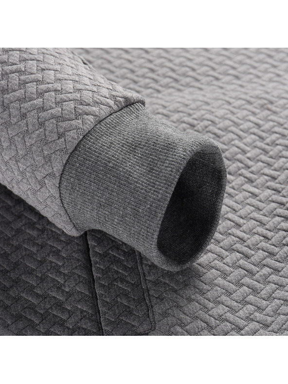 ALPINE PRO Férfi kapucnis pulóver ALPINE PRO LEL sötétszürke