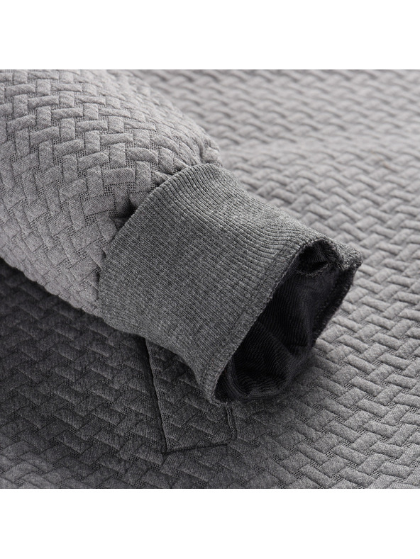 ALPINE PRO Férfi kapucnis pulóver ALPINE PRO LEL sötétszürke