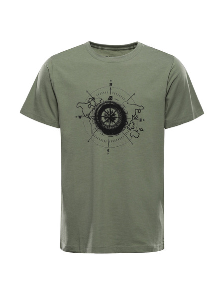 ALPINE PRO Férfi pamut póló ALPINE PRO MOROL olajzöld variáns pa