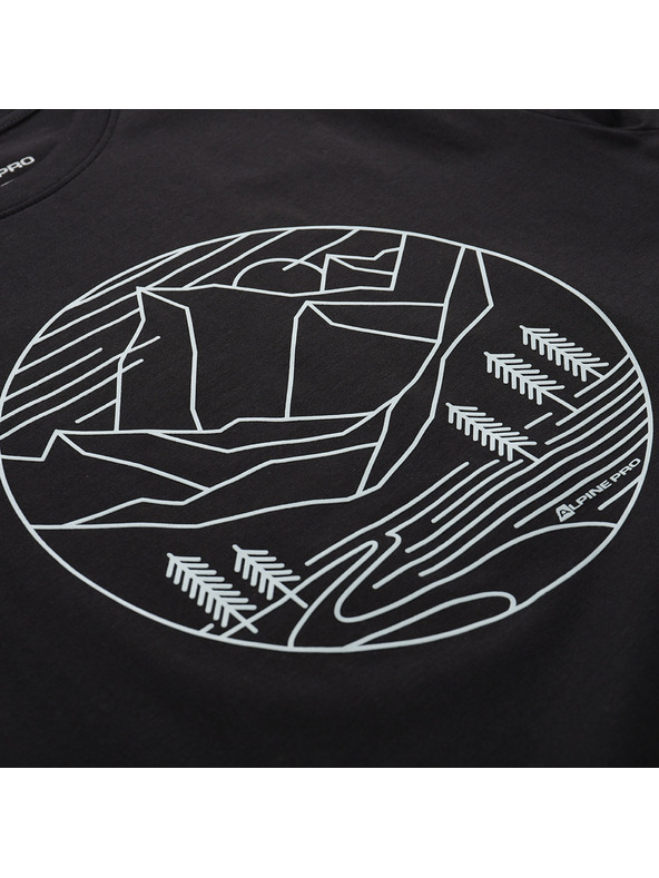 ALPINE PRO Férfi pamut póló ALPINE PRO MOROL fekete változat pc