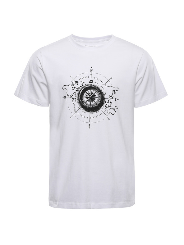 ALPINE PRO Férfi pamut póló ALPINE PRO MOROL fehér variáns pa