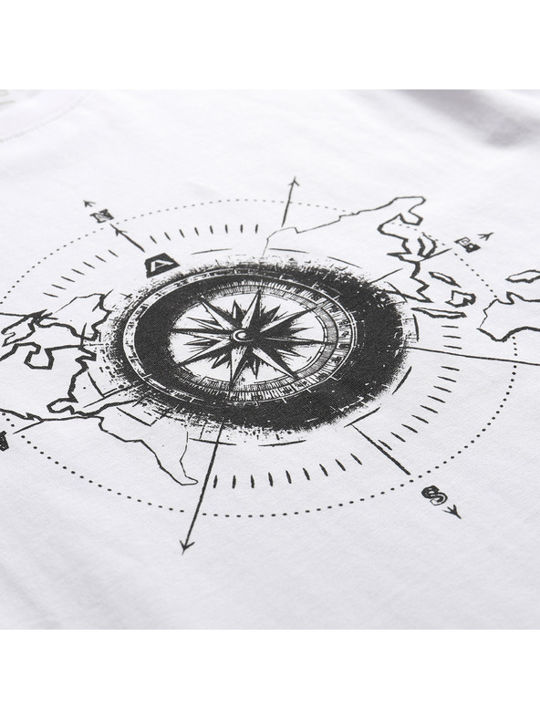 ALPINE PRO Férfi pamut póló ALPINE PRO MOROL fehér variáns pa